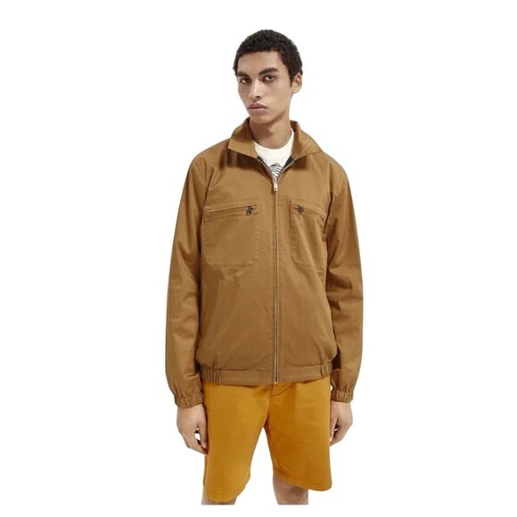 SCOTCH & SODA Reversible Black & Tan Floral Print Lightweight Jacket Men's Sz S - Picture 15 of 15